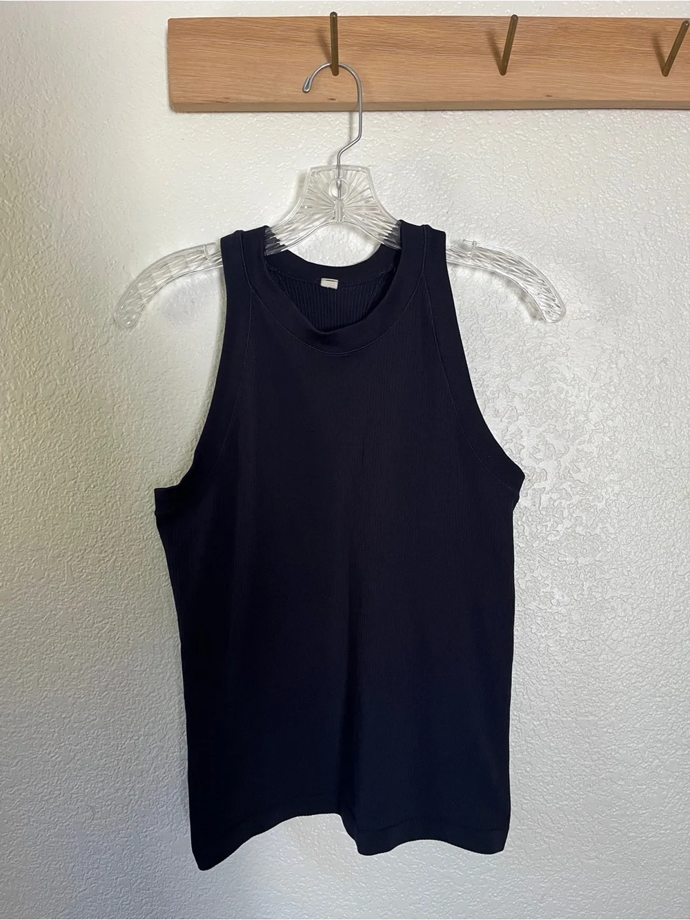 Bundle of TWO lululemon ribbed tanks, black and navy